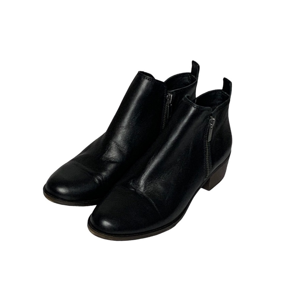 Lucky Brand Lk-Basal Black Leather Ankle Booties. Size 7.5m View 3